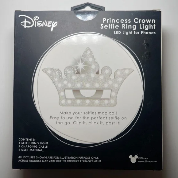 Disney Princess Crown LED Selfie Light - White - Picture 2 of 4